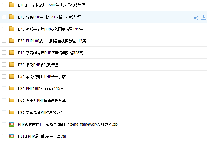 php入门到精通全套视频