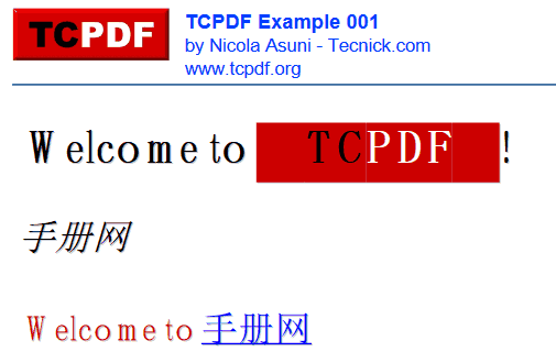 PHP+tcpdf演示65种生成PDF文档的实例