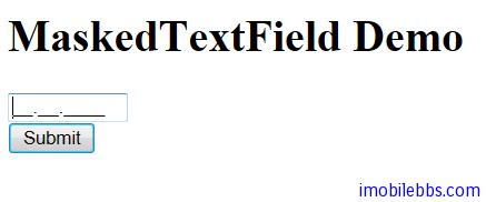 Yii Framework 开发教程(14) UI 组件 MaskedTextField示例