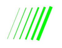 Silverlight 引路蜂二维图形库示例:不同线宽