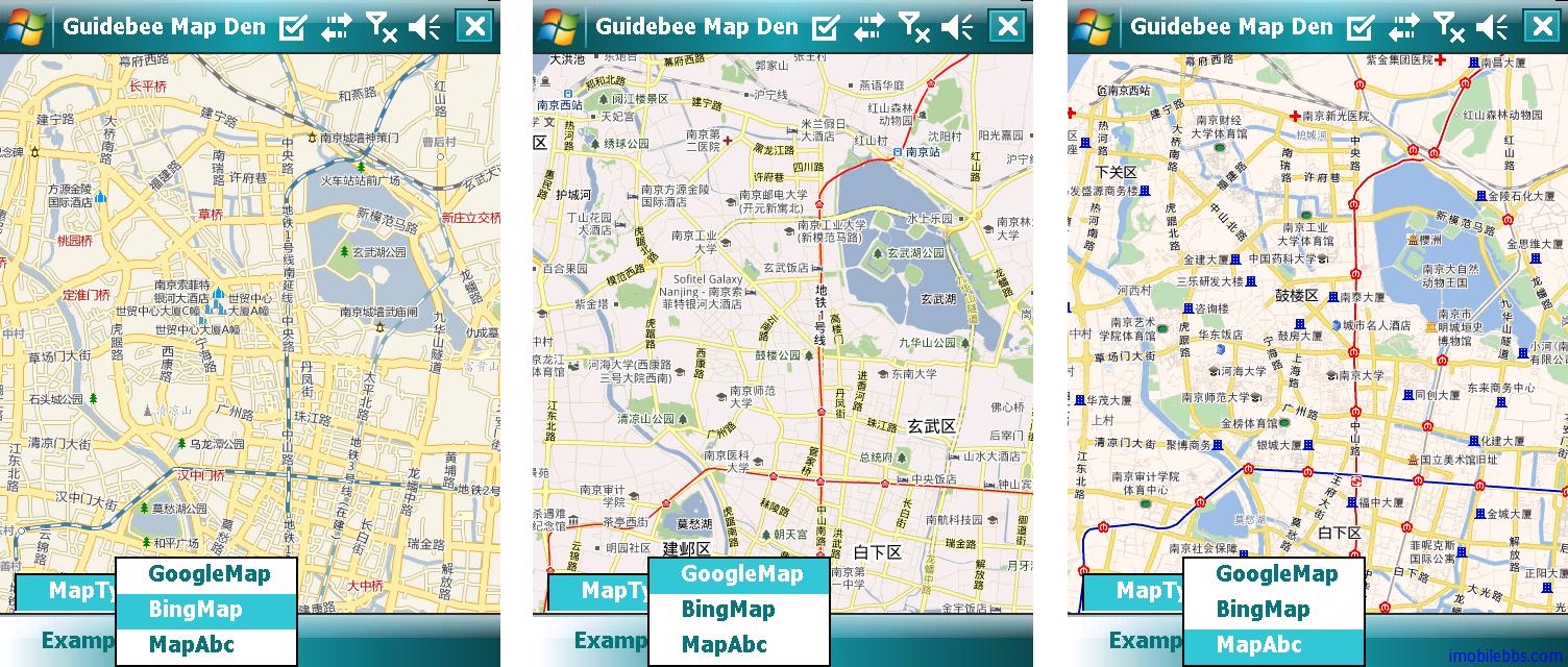 Windows Mobile引路蜂地图开发示例：设置地图类型
