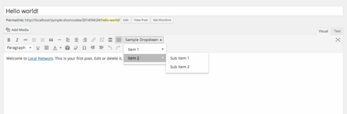 WordPress 教程：TinyMCE 4 增强 添加样式、按钮、字体、下拉菜单和弹出式窗口