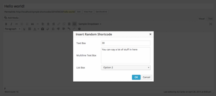 WordPress 教程：TinyMCE 4 增强 添加样式、按钮、字体、下拉菜单和弹出式窗口