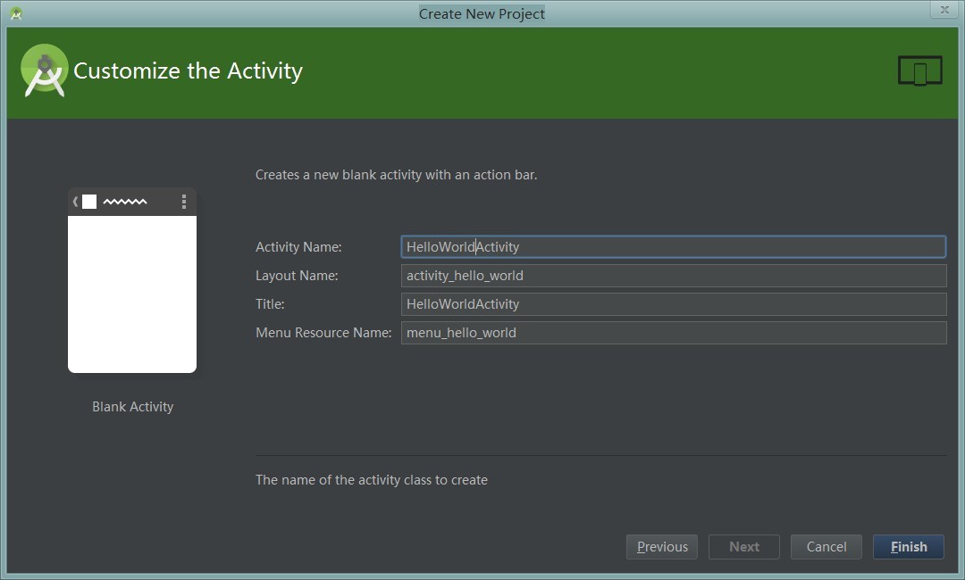 customize the Activity