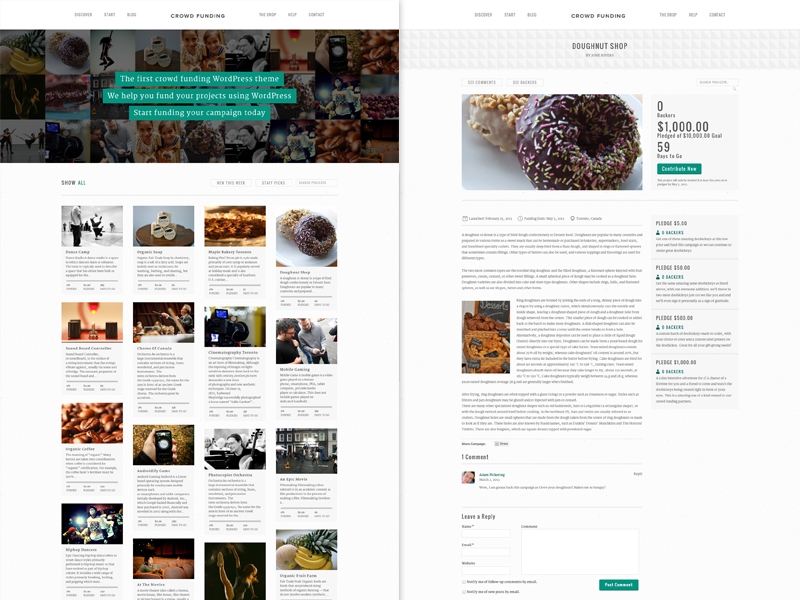 wordpress资金募集主题：Fundify