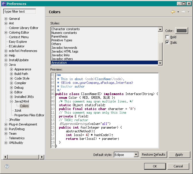 Java源码工具 java2html