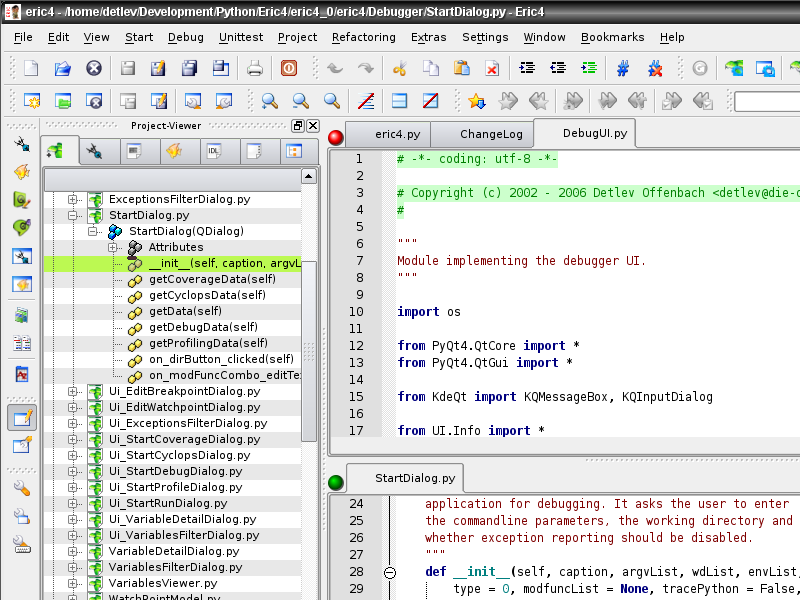 Python集成开发环境 Eric4