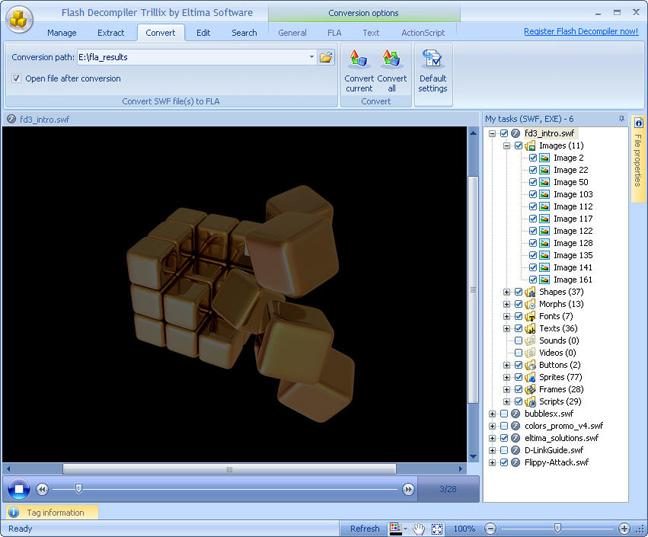 Flash反编译器 Flash Decompiler Trillix