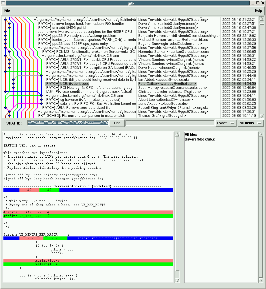 基于 Tcl/Tk 的 Git 浏览器 GITK