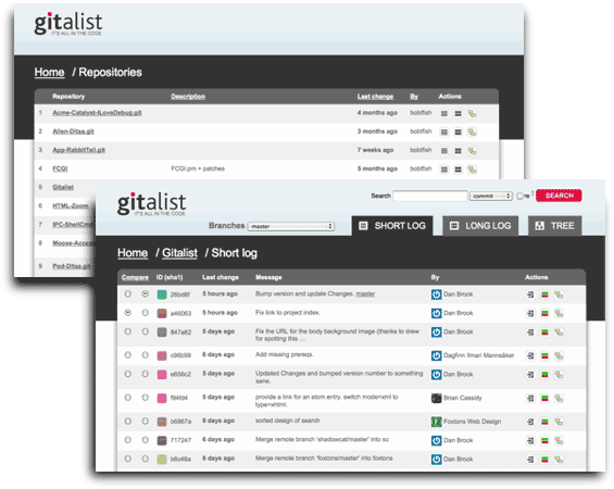 Web 的 Git 浏览器 Gitalist