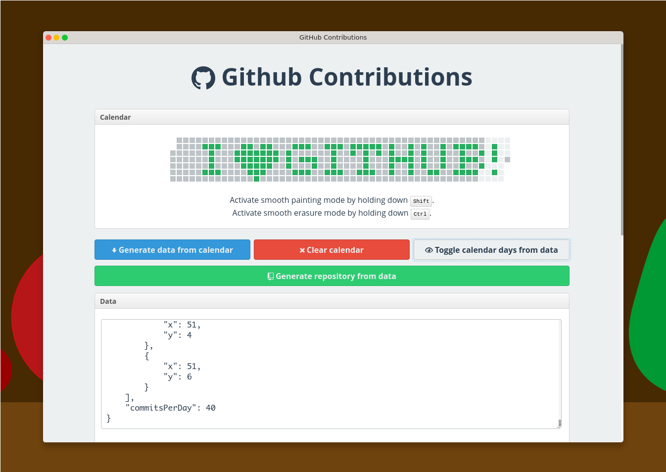 Github 贡献日历 Github-Contributions