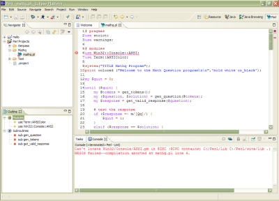 Eclipse的Perl开发插件 EPIC