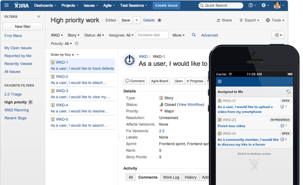 商业版的Bug跟踪管理系统 JIRA