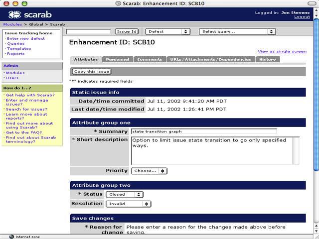Bug管理系统 Scarab