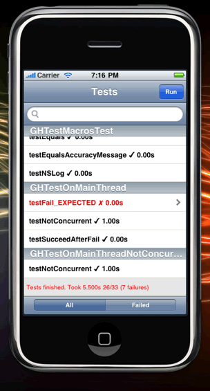 Objective-C的测试框架 GHUnit