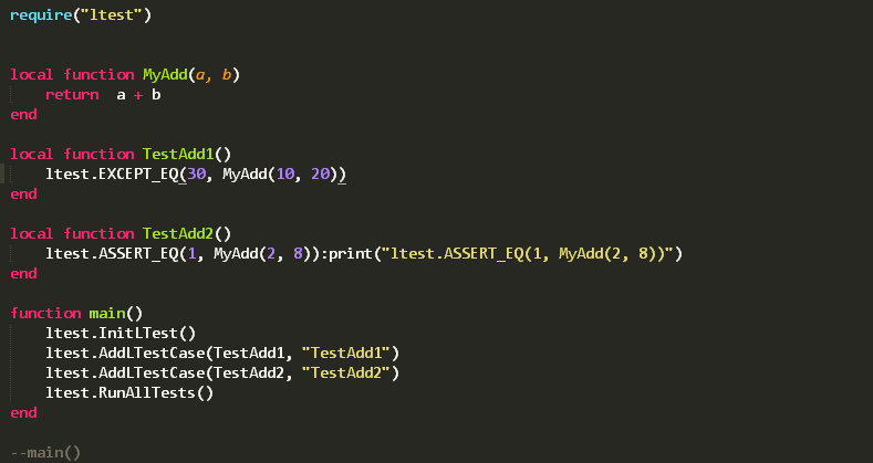 lua测试框架 ltest