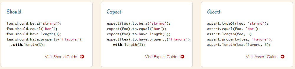 JS的BDD/TDD诊断库 Chai