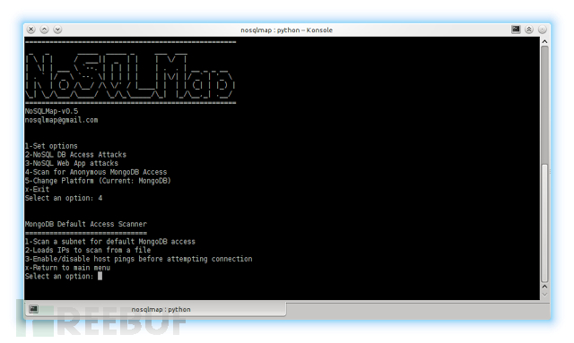 NoSQL 自动攻击测试工具 NoSQLMap