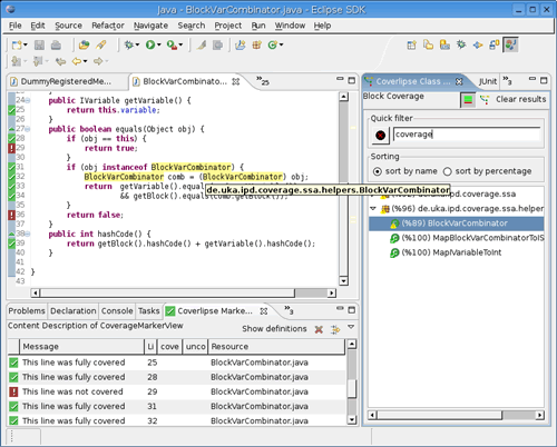 Eclipse的JUnit测试覆盖插件 Coverlipse