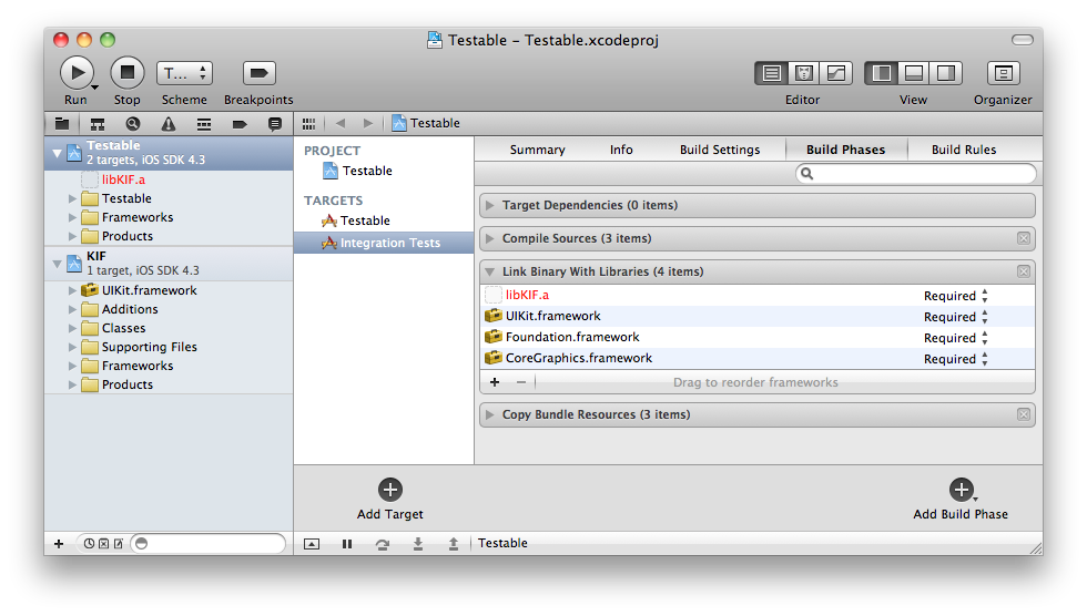iOS 应用功能测试框架 KIF