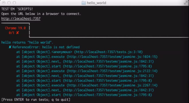 JavaScript 测试工具 testem
