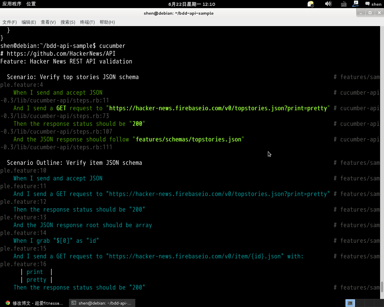 Web Service API 验证 cucumber-api