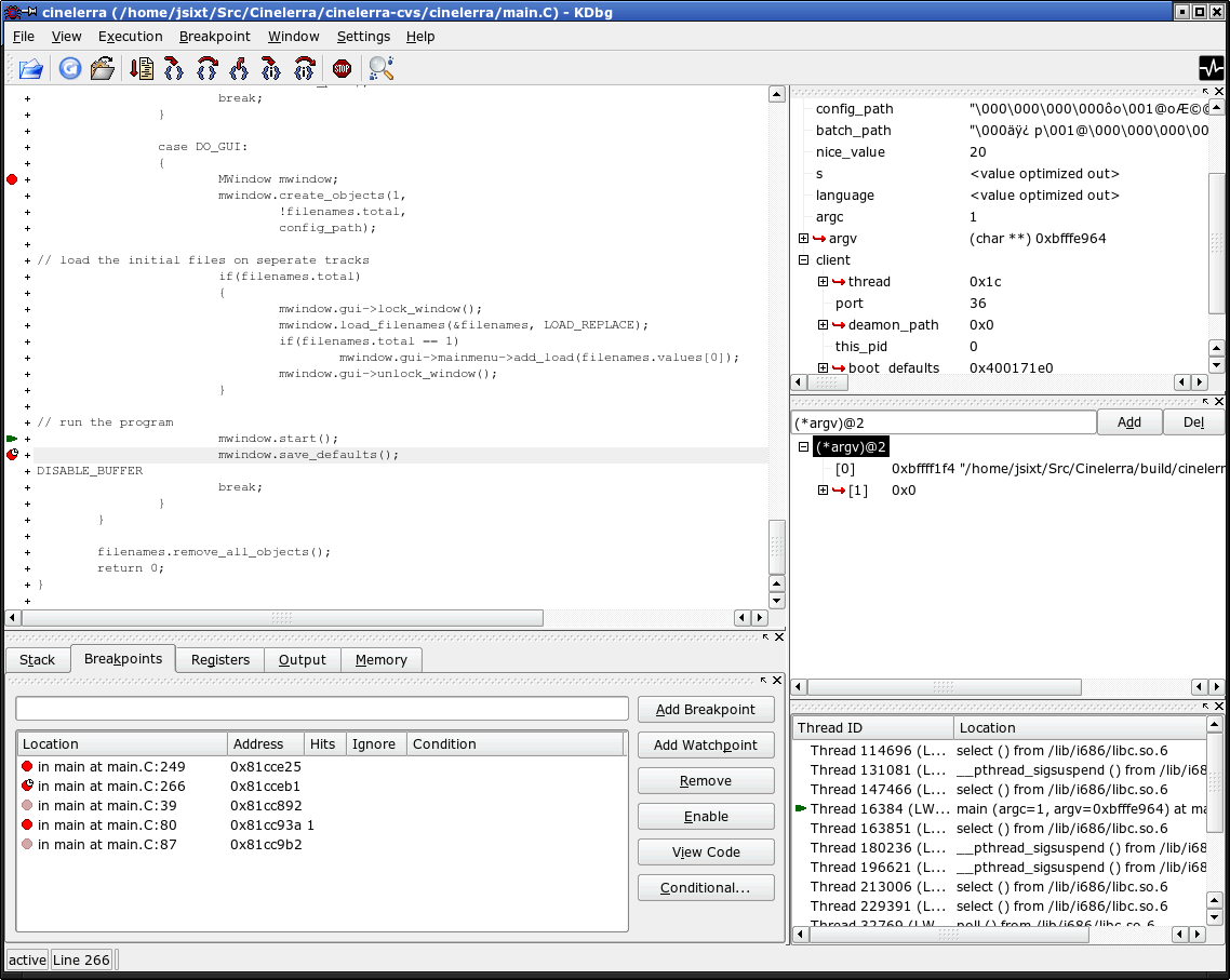 图形化的调试工具 KDbg