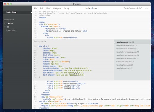网页开发工具 Adobe Brackets