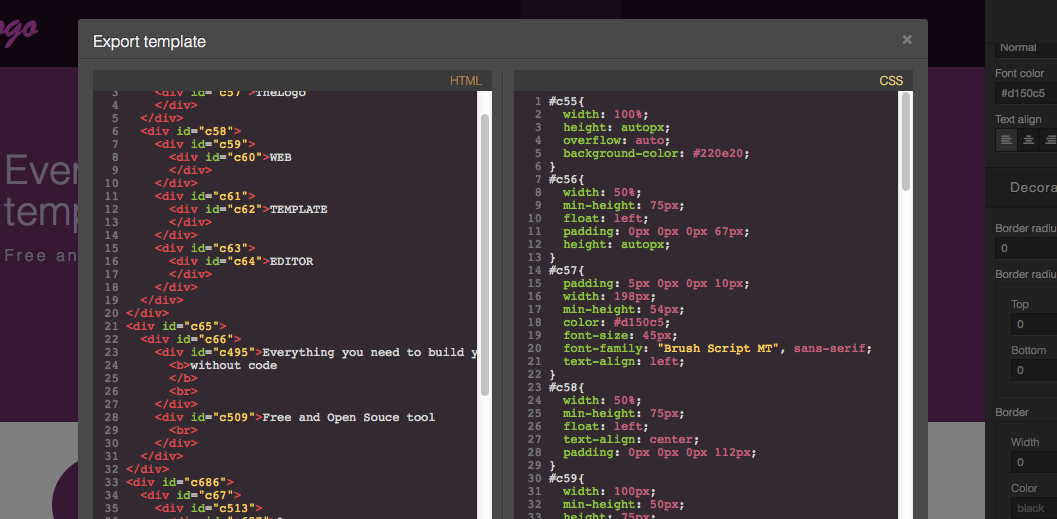 GrapesJS - Code Viewer