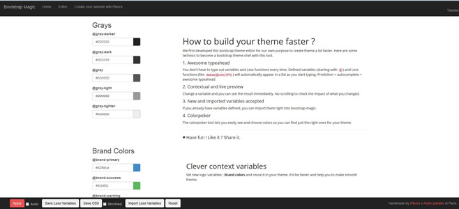 Bootstrap 主题生成器 bootstrap-magic