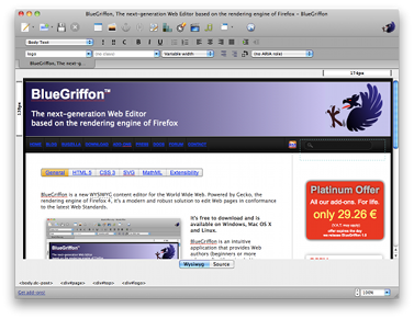 HTML5/CSS3编辑器 BlueGriffon