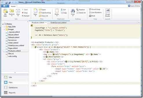 微软 Web 开发平台 WebMatrix