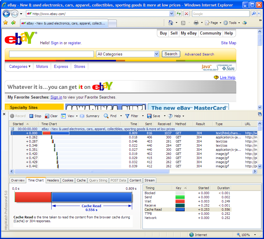 网页数据分析工具 HttpWatch