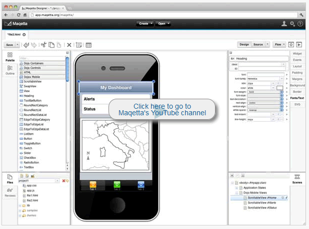 HTML5界面可视化设计工具 Maquetta