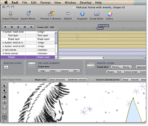 Mac上的HTML5可视化网页编辑器 Radi