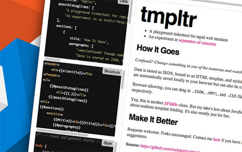 jsFiddle的开源实现 Tmpltr