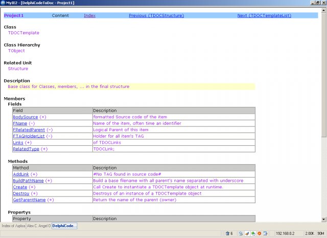 文档生成工具 DelphiCodeToDoc