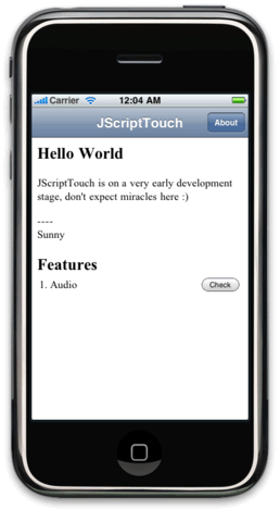 iPhone开发包 JScriptTouch