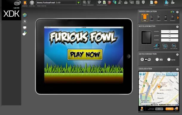 基于 web 的应用编程工具 Intel XDK