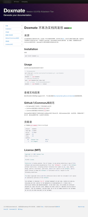 API文档工具 doxmate