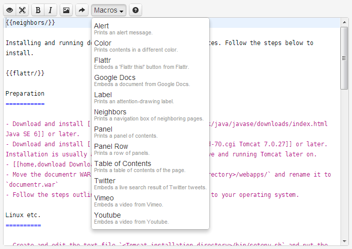 软件文档编辑工具 documentr