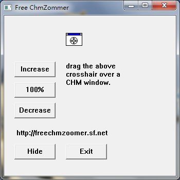 放大 CHM 的帮助字体 Free ChmZoomer