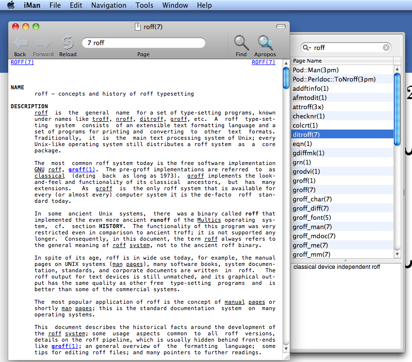 Mac下的man查看工具 iMan