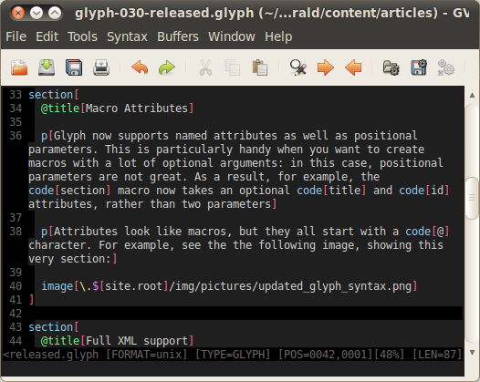 Ruby文档框架 Glyph
