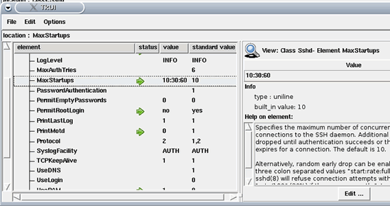 OpenSSH 图形编辑器 Config::Model::OpenSsh