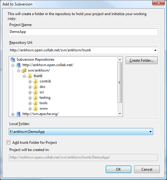 VisualStudio 的 SVN 插件 AnkhSVN
