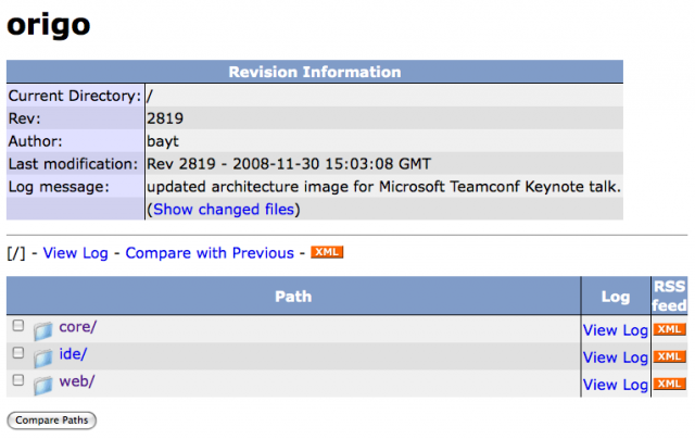 基于Web的SVN浏览器 WebSVN