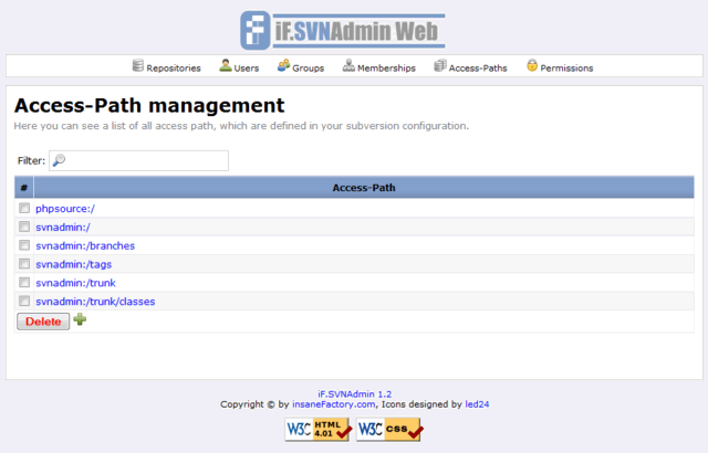 SVN认证管理 iF.SVNAdmin