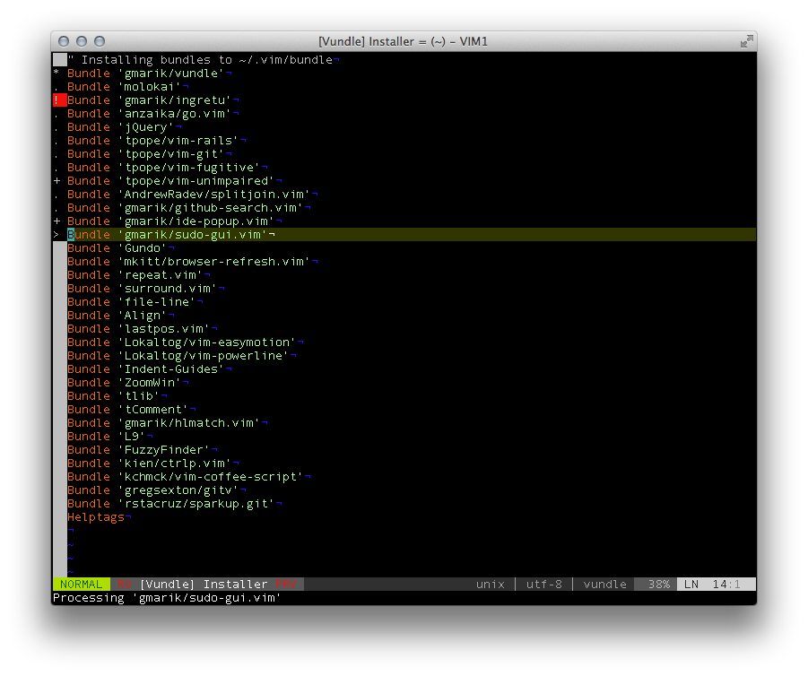 使用git来管理vim插件 Vundle