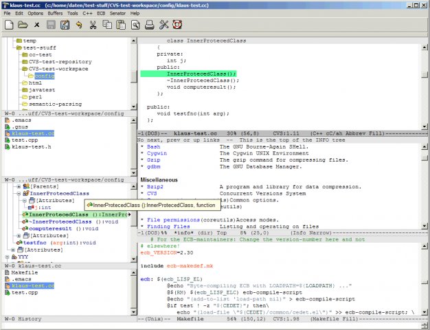 Emacs代码浏览器 ECB